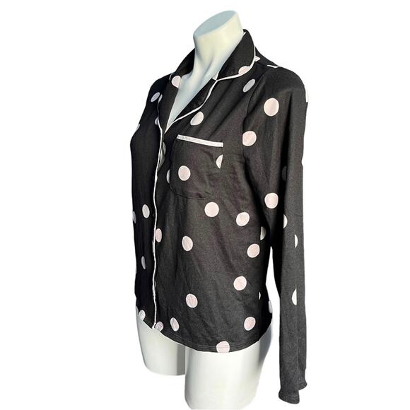 Kate Spade pink polka dot button front pajama top Small - Picture 3 of 6